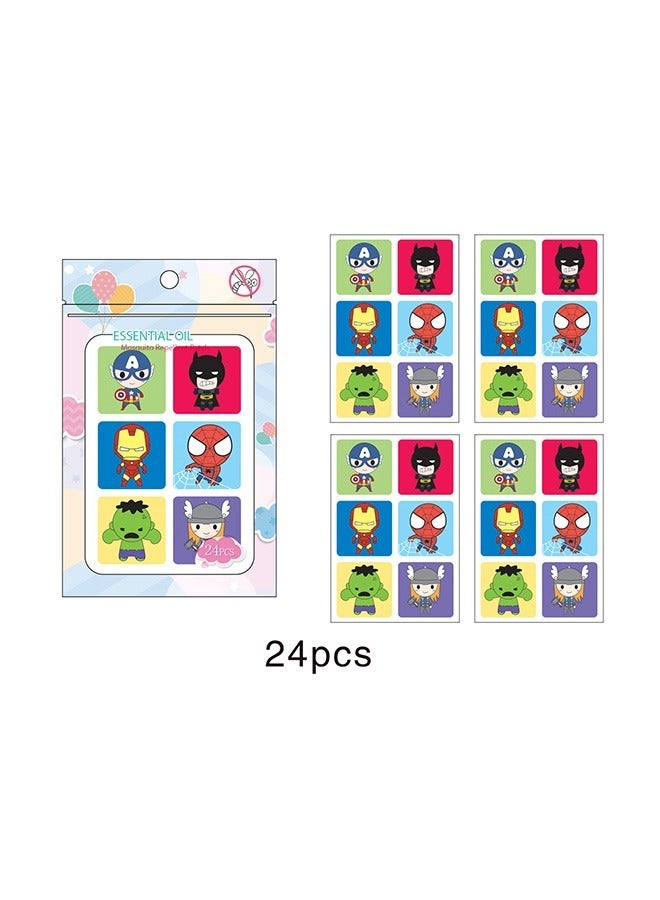 Generic 48 Pcs Cartoon Mosquito Repellent Sticker, Natural Pure Essential Oil Insect Repellent Patches, Anti Mosquito Patches for Kids Children Adults Camping Travel  - Image 3
