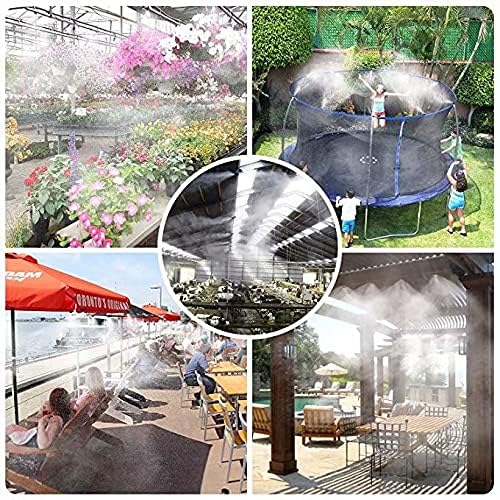 LANDGARDEN Pre-assembled Misting Kit, 59FT Misting Line + 21 Brass Mist Nozzles + Brass Adapter(3/4") Outdoor Mister for Patio, Garden, Greenhouse, Trampoline, Sprinkler - Image 4