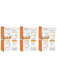 3Pc Of Disaar Sunscreen Instant Protection Foundation SPF 90 *40g
