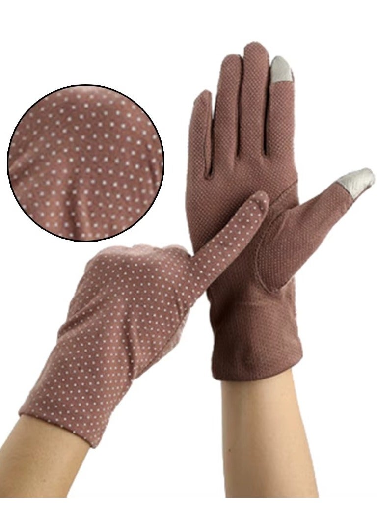 Pair Women Sun Protective Gloves UV Protection Summer Sunblock Gloves Touchscreen Gloves for Driving Riding
