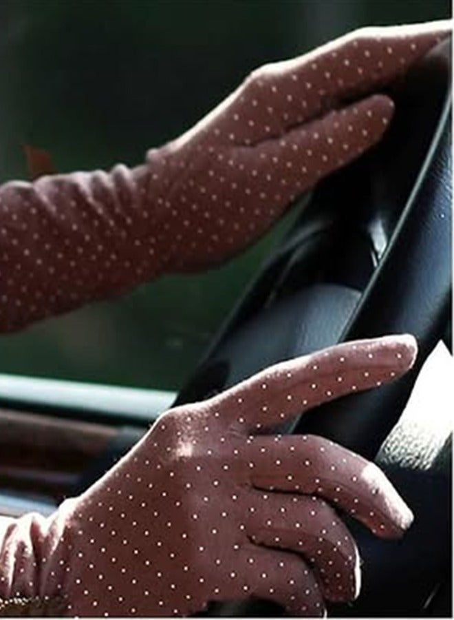Pair Women Sun Protective Gloves UV Protection Summer Sunblock Gloves Touchscreen Gloves for Driving Riding