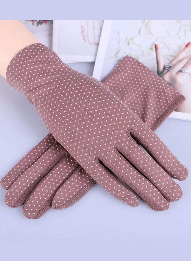 Pair Women Sun Protective Gloves UV Protection Summer Sunblock Gloves Touchscreen Gloves for Driving Riding
