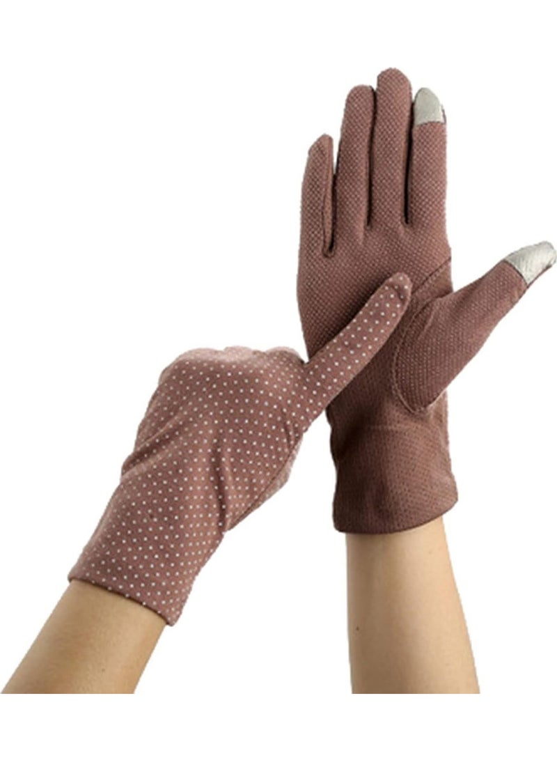 Pair Women Sun Protective Gloves UV Protection Summer Sunblock Gloves Touchscreen Gloves for Driving Riding