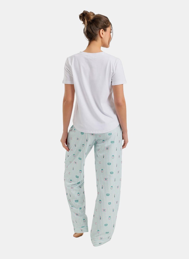 Carina Printed Striped Pyjama Set - Image 4