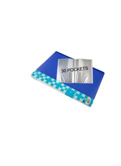 MODEST Display Book 30 Pocket BLUE Lets you organize your papers, files and documents easily Ultra-thin and non-sticking design for easy usability Compatible paper size is A4  - Image 1