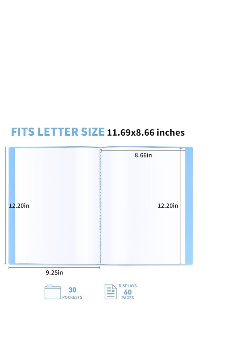 MODEST - Display Book 30 Pocket BLUE Lets you organize your papers, files and documents easily Ultra-thin and non-sticking design for easy usability Compatible paper size is A4 - Image 1