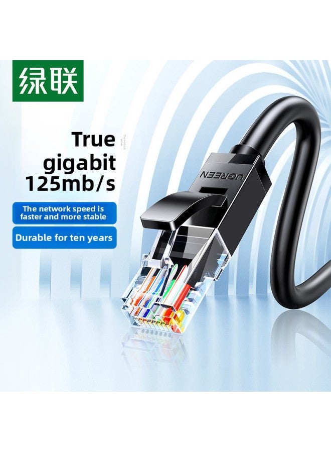 Green Internet Line Home Gigabit Super 6 Class 6 10 Computer Router Broadband 5 5 High Speed Finished Network 20 M Flat-Colour:■Category 6 Gigabit—black■-Line Length:■15m■  - Image 2