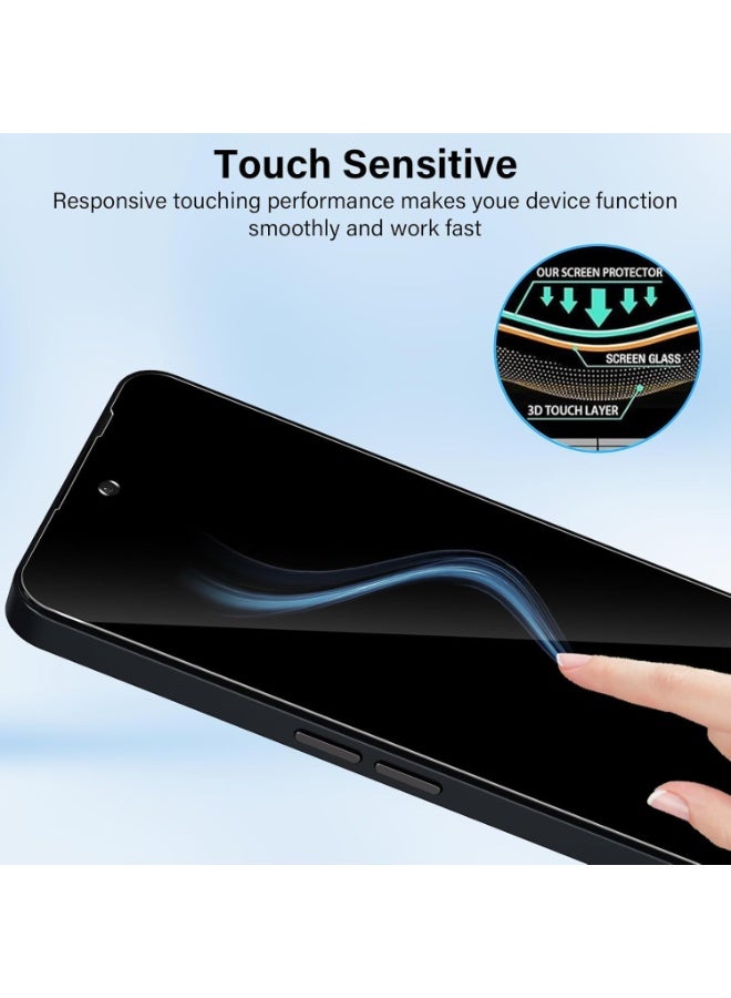 موز 2Pcs Privacy Screen Protector for Nothing Phone(3) a (3 a) Pro 9H Tempered Glass, Full Coverage, Scratch Resistant,(Nothing Phone (3a) / 3a Pro) - Image 3