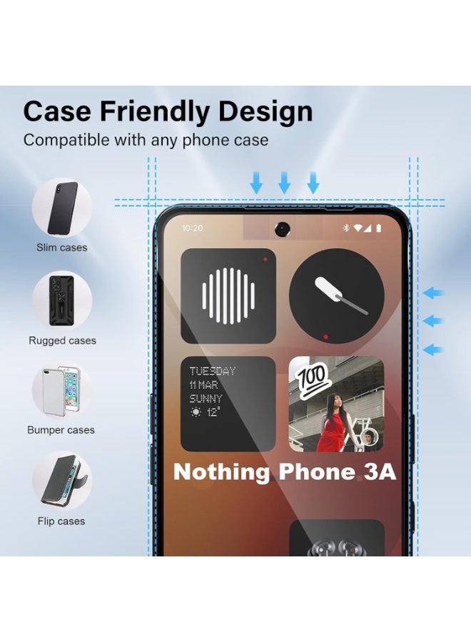 موز 2Pcs Privacy Screen Protector for Nothing Phone(3) a (3 a) Pro 9H Tempered Glass, Full Coverage, Scratch Resistant,(Nothing Phone (3a) / 3a Pro) - Image 5