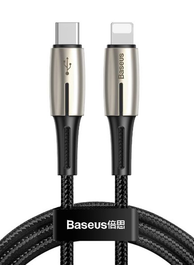 بيسوس كابل شاحن مضفر من منفذ USB C إلى منفذ لايتنينج للشحن السريع بتقنية PD وبقدرة 18 وات لهاتف آيفون SE من الجيل الثالث/ 13 برو/ 13 برو ماكس/ 13/ 13 ميني وآي باد 9 الجديد و12 ميني/ 12/ 12 برو أسود - Image 1