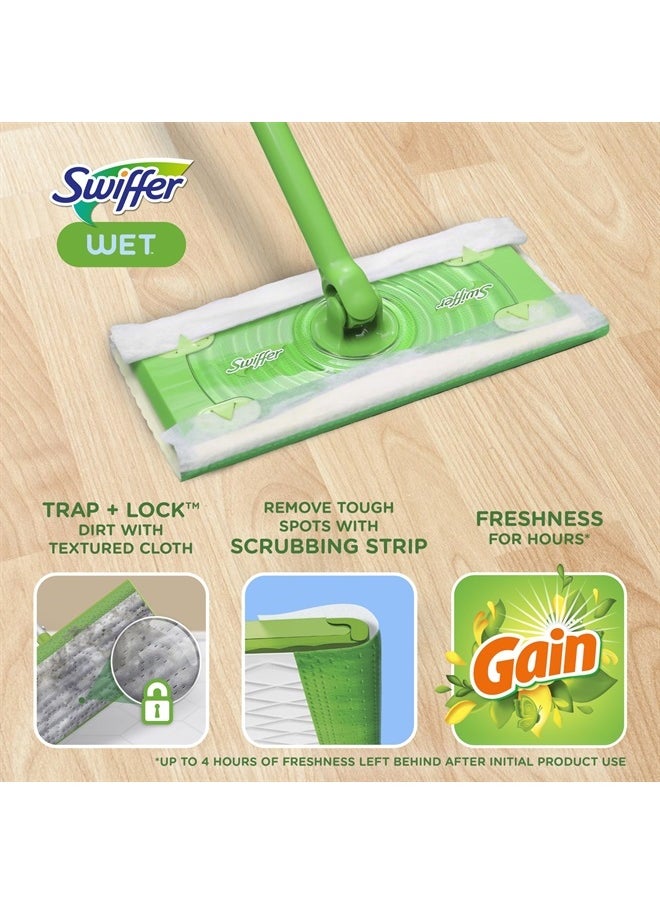 Sweeper Wet Mopping Cloths, Multi-Surface Floor Cleaner with Gain Original Scent, 24 Count (Pack of 1), (Packaging May Vary)