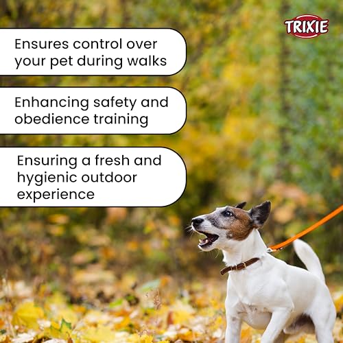 Trixie Premium Anti Slip Padded Handle Long Dog Leash Durable,Comfortable and High Strength Dog Training Leash for 10 kg or Less 3.93 ft./15 mm (XS-S, Papaya) - Image 5