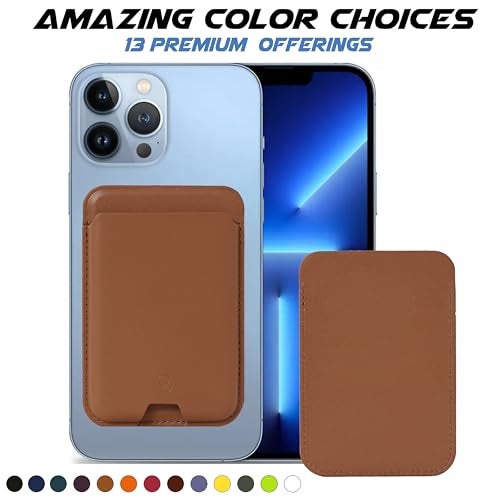 KRZNA Pro MagSafe Wallet Card Holder [ Ultra Strong Magnets ] [ Animation/Sound on Connect ] [ Haptics on Disconnect ] Compatible with Magsafe for iPhone 12 to 16 RFID Block - 13 Colours (Brown) - Image 4