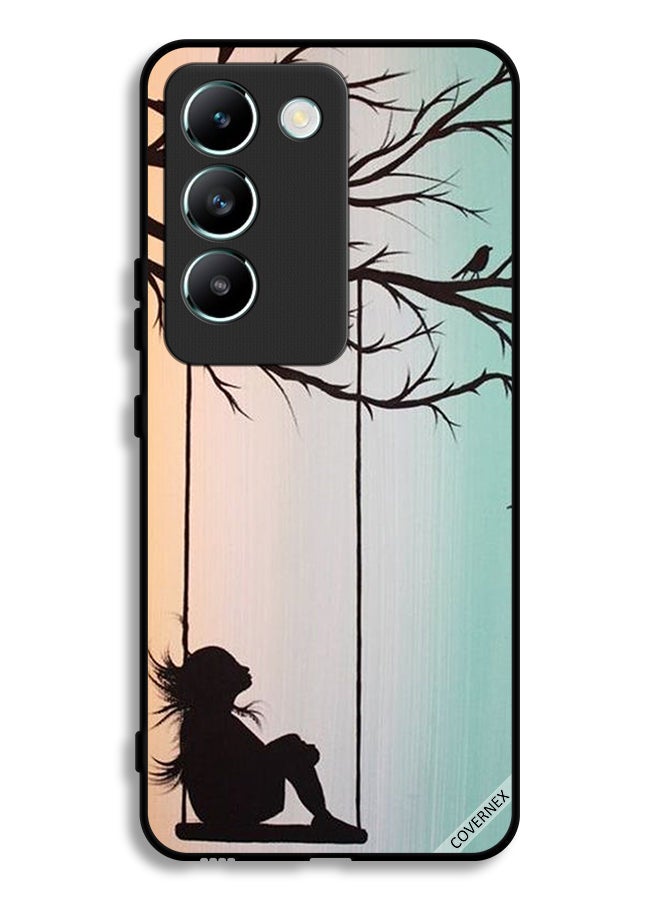 Covernex Vivo V30 Lite 4G Protective Case Cover Sad Little Girl Art Paint - Image 1