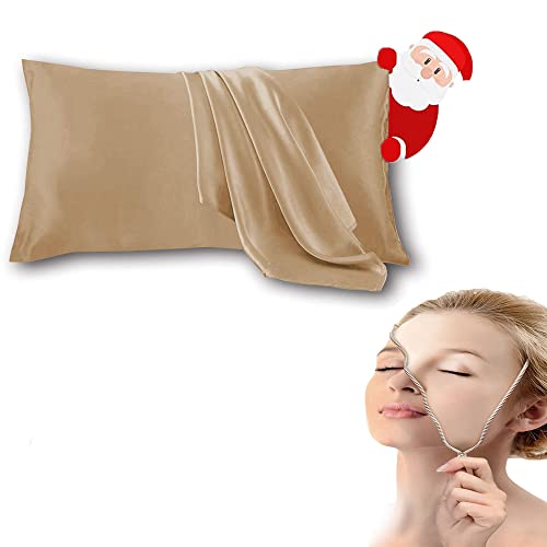 Alfredx Copper Infused Pillowcase for Fine Lines/Wrinkles Reduction & Hair Smoothing Made of 100% Copper Oxide Fiber,Natural Beauty and Clean Environment,Anti-Aging for Sleeping Acne Prone Skin (1, Golden) - Image 3