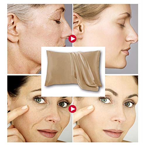 Alfredx Copper Infused Pillowcase for Fine Lines/Wrinkles Reduction & Hair Smoothing Made of 100% Copper Oxide Fiber,Natural Beauty and Clean Environment,Anti-Aging for Sleeping Acne Prone Skin (1, Golden) - Image 5