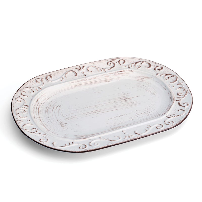 Pfaltzgraff Trellis Serving Platter 1375 inch White