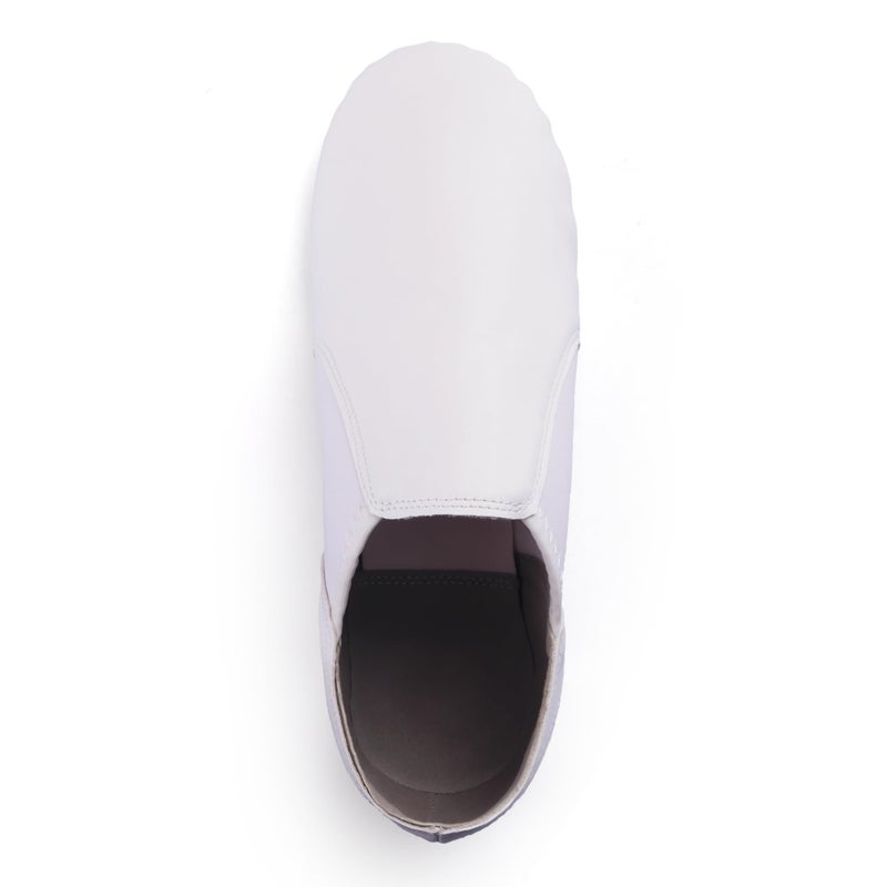 Linodes Unisex 006 PU Leather Upper Slip-on Jazz Shoe for Women and Men's Dance Shoes -White 6.5M - Image 3