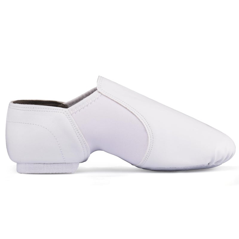 Linodes Unisex 006 PU Leather Upper Slip-on Jazz Shoe for Women and Men's Dance Shoes -White 6.5M - Image 2