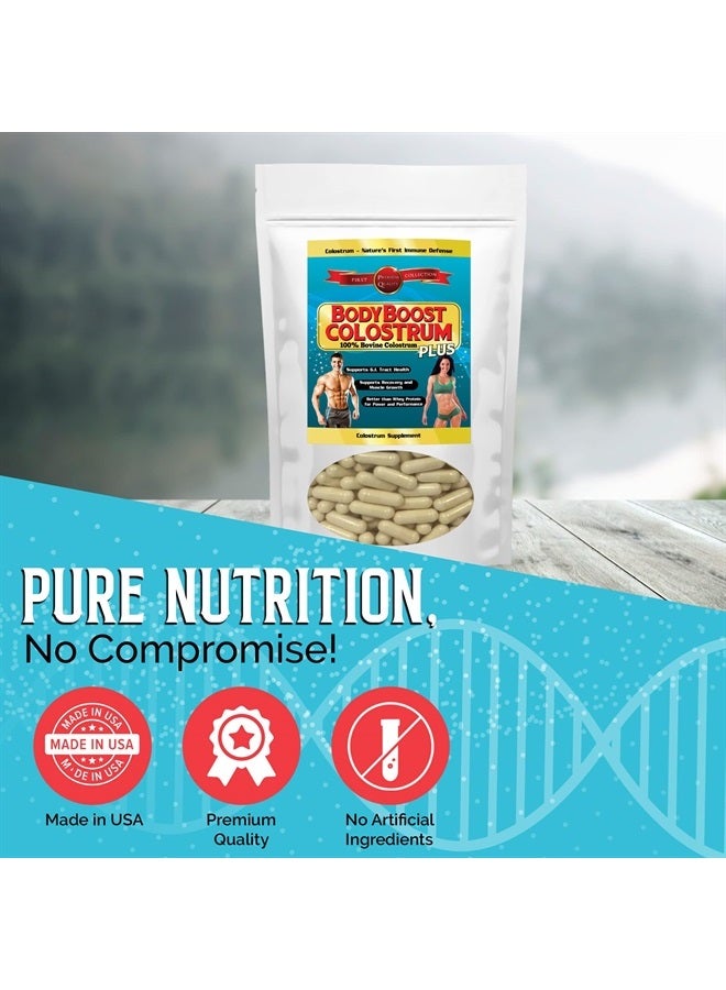 bodyboost Colostrum Capsules, 100% Bovine Colostrum Powder, Immune Booster Supplement with Immunoglobulin & Lactoferrin, Super Food for Gut Health & Muscle Growth, Diverse Intake, 240 Capsules - Image 1