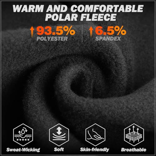 GXCROR Ski Mask Breathable Balaclava Windproof Winter Thermal Face Cover for Cold Weather Skiing Motorcycle for Men and Women Black - Image 3