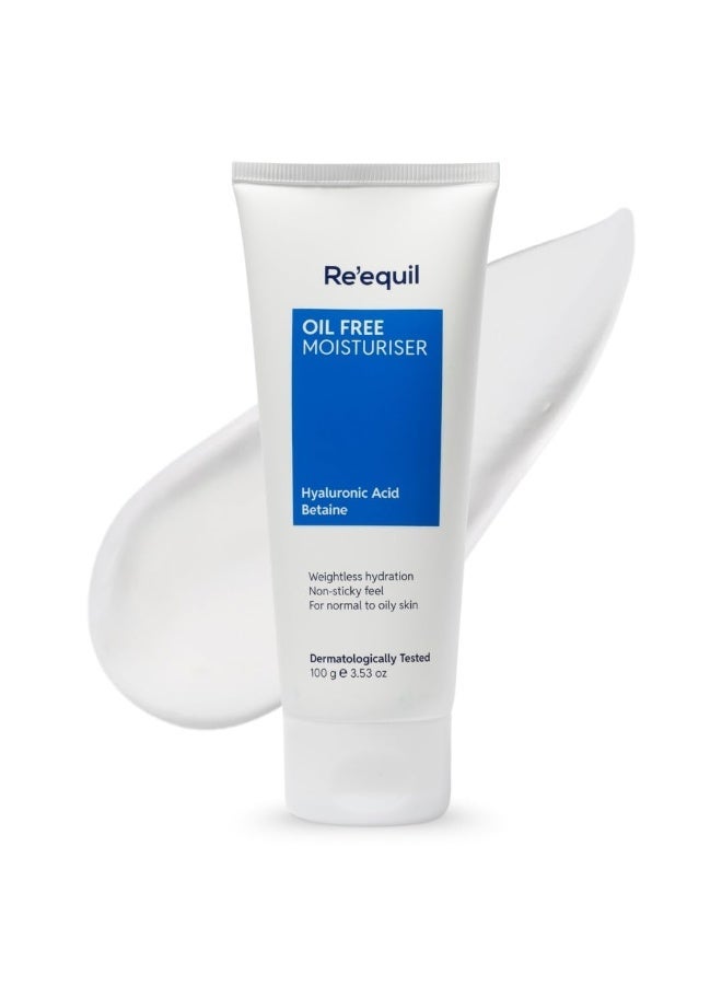 RE' EQUIL Re'equil Oil Free Moisturizer Cream With Hyaluronic Acid & Betaine | Lightweight Moisturizer For Oily/Combination Skin | 100gm - Image 1