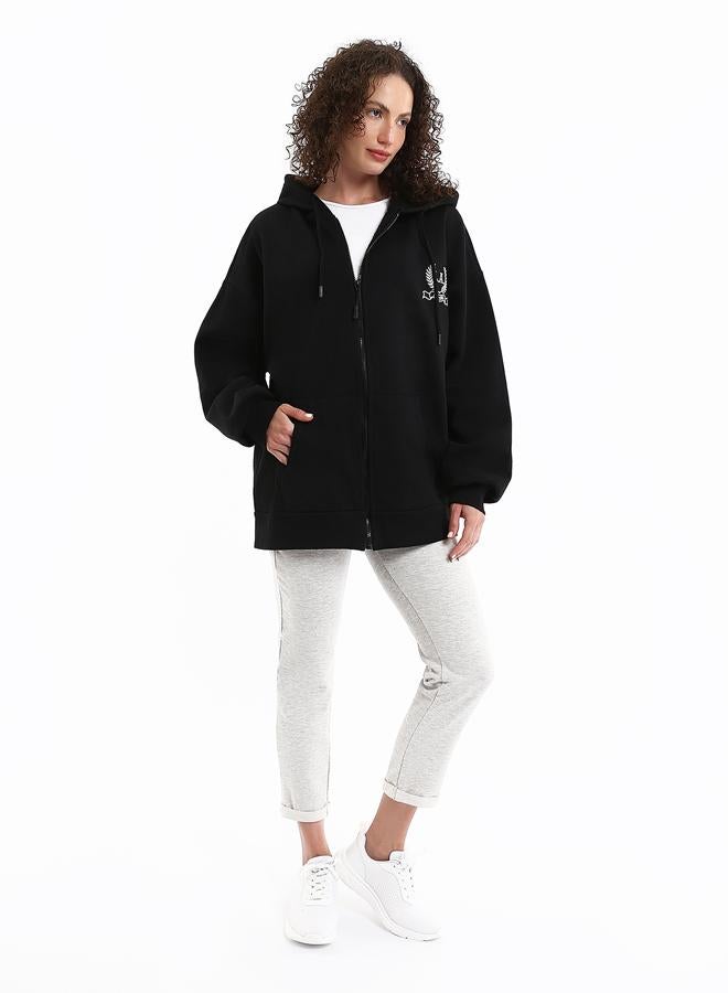 LC WAIKIKI Hooded Oversize Women's Zipper Sweatshirt - Image 2