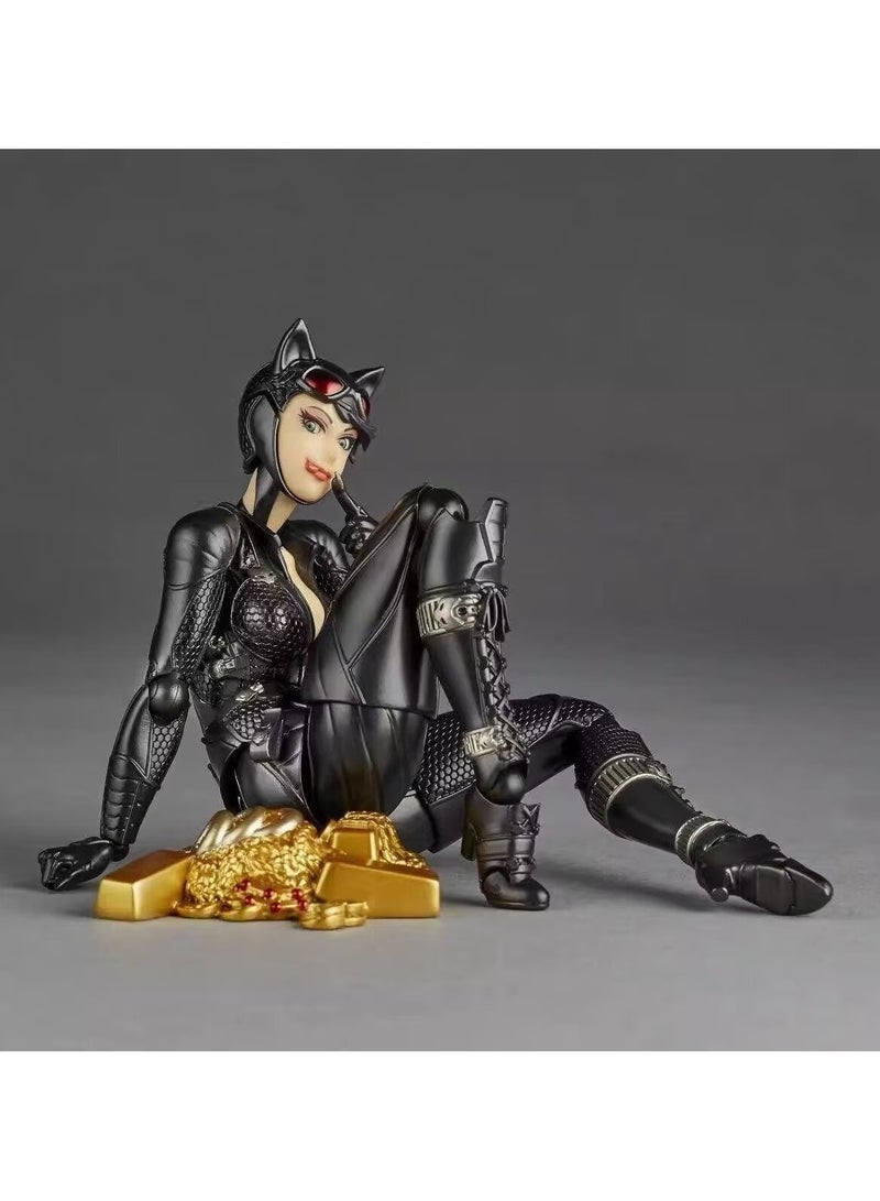 دي سي كوميكس **تمثال باتمان وكاتوومان الحركي 15 سم - من دي سي كوميكس، متعدد المفاصل، لعبة قابلة للجمع، ديكور مكتبي وهدية للمعجبين** - Image 3