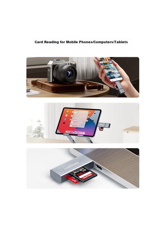 Linkstone Type-c High-speed Camera Card Reader, Multifunctional All-in Sd Card Tf Card Storage Memory Card, Compatible With Computers, Tablets, Apple 16/17, Huawei Ipad, Canon Ccd - Image 4