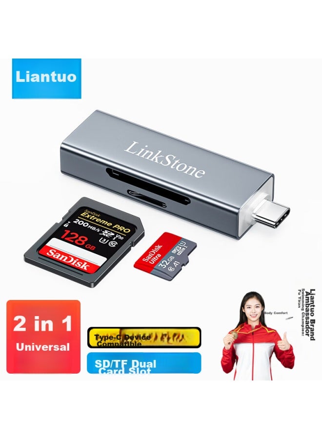 Linkstone Type-c High-speed Camera Card Reader, Multifunctional All-in Sd Card Tf Card Storage Memory Card, Compatible With Computers, Tablets, Apple 16/17, Huawei Ipad, Canon Ccd - Image 1