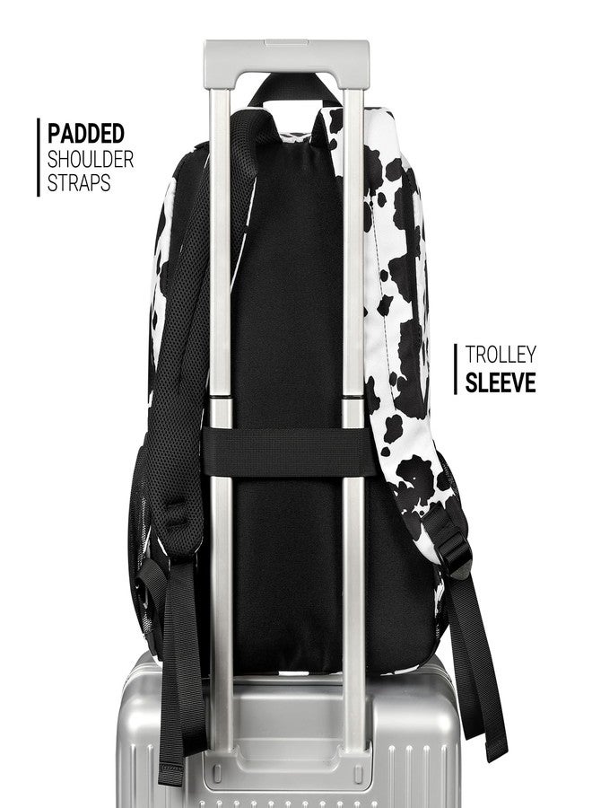 ZORFIN 26L Backpack for College, and Travel: Water Resistant Bookbag, Cow Print Black, 16.5 Inch, Classical Basic Backpack for School Travel - Image 5