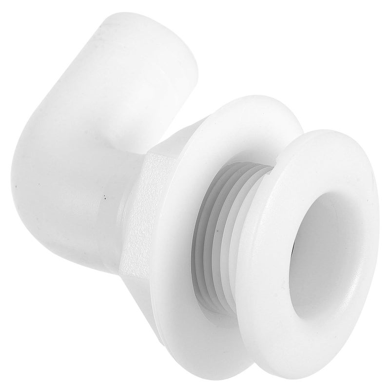 Boat Scupper Drain Fitting 90 Degree White Plastic Marine Deck Bilge Water Outlet - Image 2