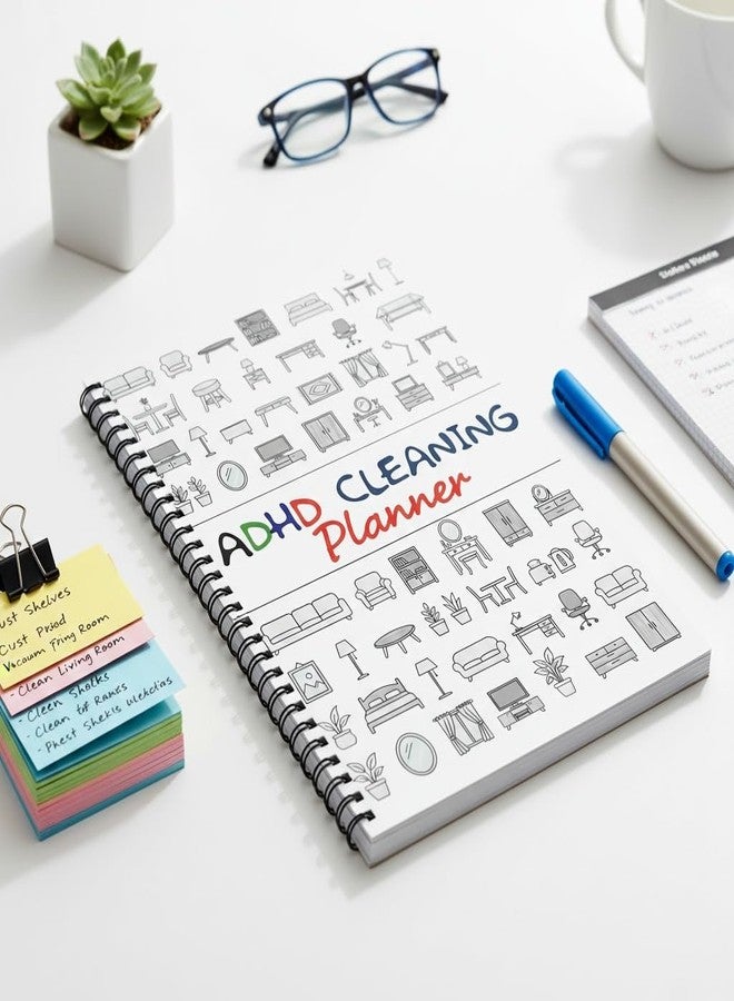 KR. LIF Cleaning Planner & Schedule Checklist - ADHD Cleaning Organizer Chore Chart with Easy Cleaning Journal Planner List for Adults, Women, and Families Daily, Weekly & House hold - Image 3