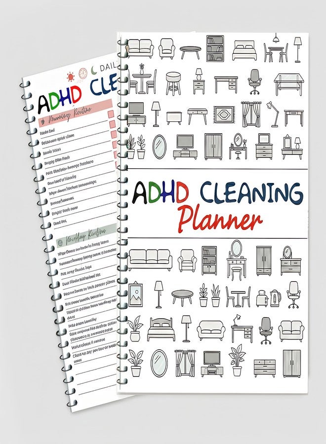 KR. LIF Cleaning Planner & Schedule Checklist - ADHD Cleaning Organizer Chore Chart with Easy Cleaning Journal Planner List for Adults, Women, and Families Daily, Weekly & House hold - Image 2