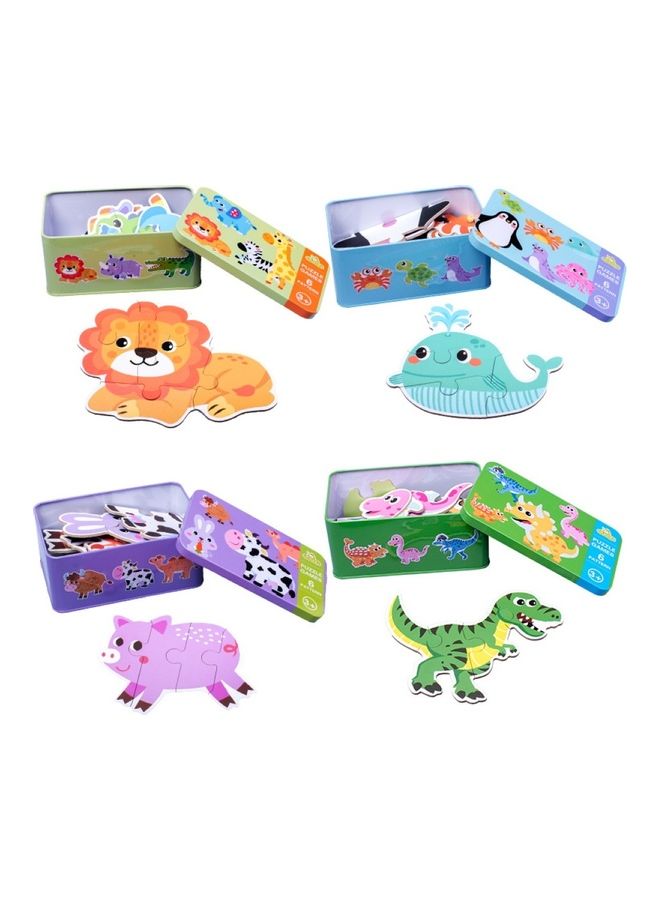 مجموعة أحجية قطع تركيب الصور بتصميم رسومات كرتونية من الخشب مكونة من 6 قطع - Image 4