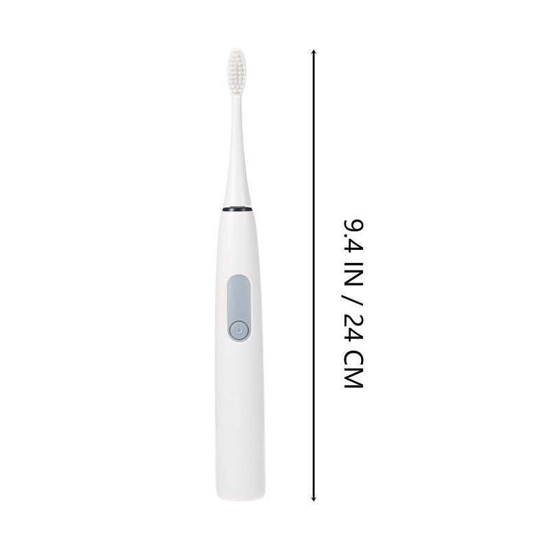 Waterproof Sonic Electric Toothbrush For Adults Rechargeable With Soft Bristles Gray - Image 3