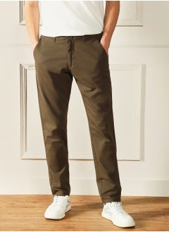Dennis Lingo Forest Green Chinos for Men - Slim Fit, Trendy, 100% Cotton  - Image 2