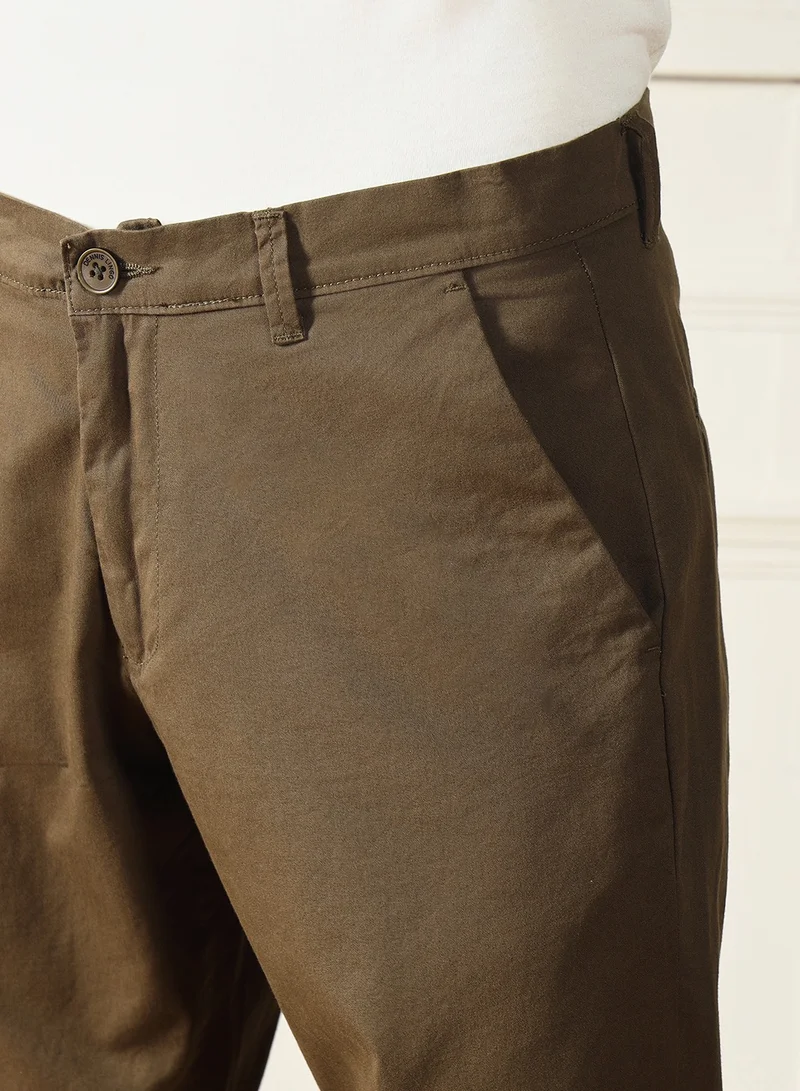 Dennis Lingo Forest Green Chinos for Men - Slim Fit, Trendy, 100% Cotton