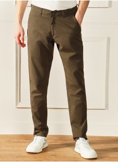 Dennis Lingo Forest Green Chinos for Men - Slim Fit, Trendy, 100% Cotton  - Image 5