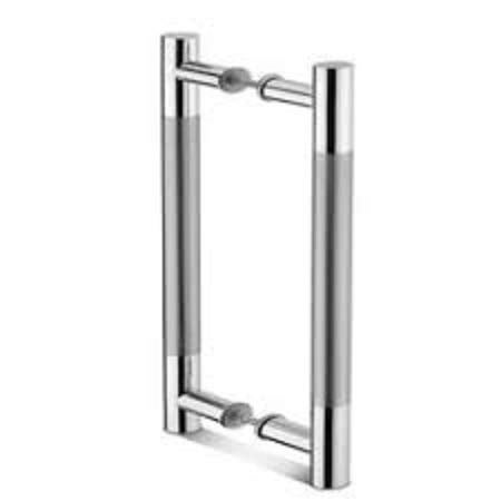 BOSNEY implemental Bosney Stainless Steel H Type Glass Door Pipe Pull Handle Silver 2T 10 inch - Image 1