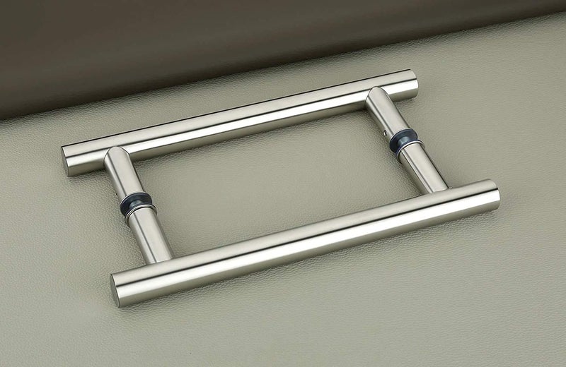 BOSNEY implemental Bosney Stainless Steel H Type Glass Door Pipe Pull Handle Silver 2T 10 inch - Image 2