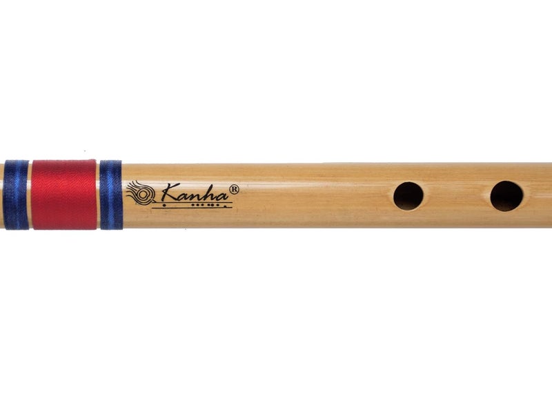 Kanha Flutes B Scale Natural Base Assam Bamboo Bansuri (Right Hand) Size 20 Inch Bansuri Right handed With Flute Cover - Image 3
