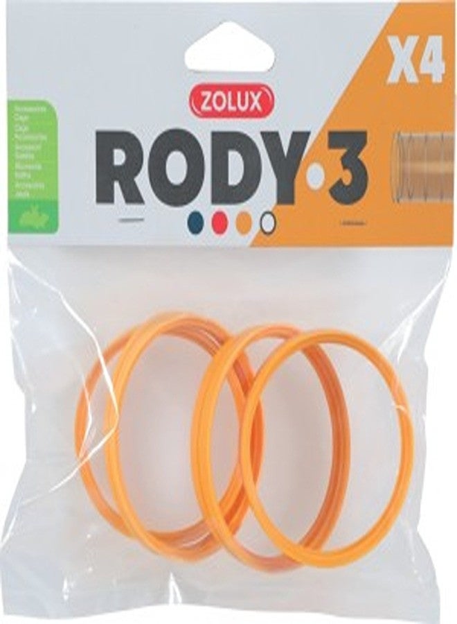 ZOLUX RODY.3 CONNECTOR RING BANANA x4 - YELLOW 