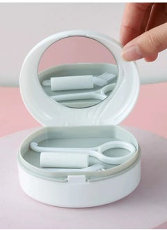 Generic Orthodontic Retainer Box & Case for Dentures, Magnetic Closure Hinged Lid, Portable Slim Night Guard Case, Easy to Clean Aligner Case, Color White & Grey  - Image 3