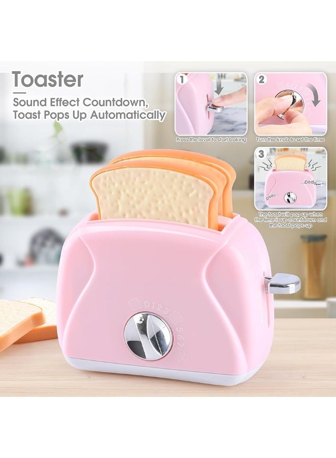 PLAY Kids Toy Kitchen Sets, Play Kitchen Accessories for Kids Ages 4-8 3-5, Kitchen Appliance Toys, Blender, Coffee Maker Machine, Mixer, Toaster, Pretend Play Toys for 4 Year Old Girls Toddlers 3-5  - Image 4