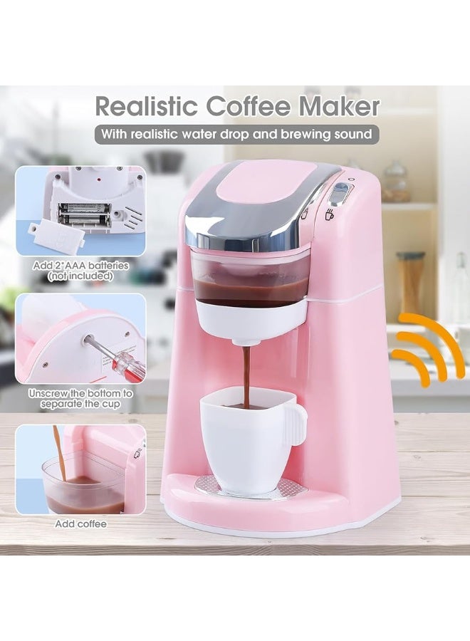 PLAY Kids Toy Kitchen Sets, Play Kitchen Accessories for Kids Ages 4-8 3-5, Kitchen Appliance Toys, Blender, Coffee Maker Machine, Mixer, Toaster, Pretend Play Toys for 4 Year Old Girls Toddlers 3-5  - Image 3