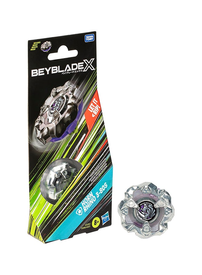 BeyBlade X Horn Rhino 3-80S Booster Pack Set, Balance Type Top with Customizable Parts, Bey Toy for 8+ Year Old Boys and Girls, Spinning Toys, Battle Tops - Image 1