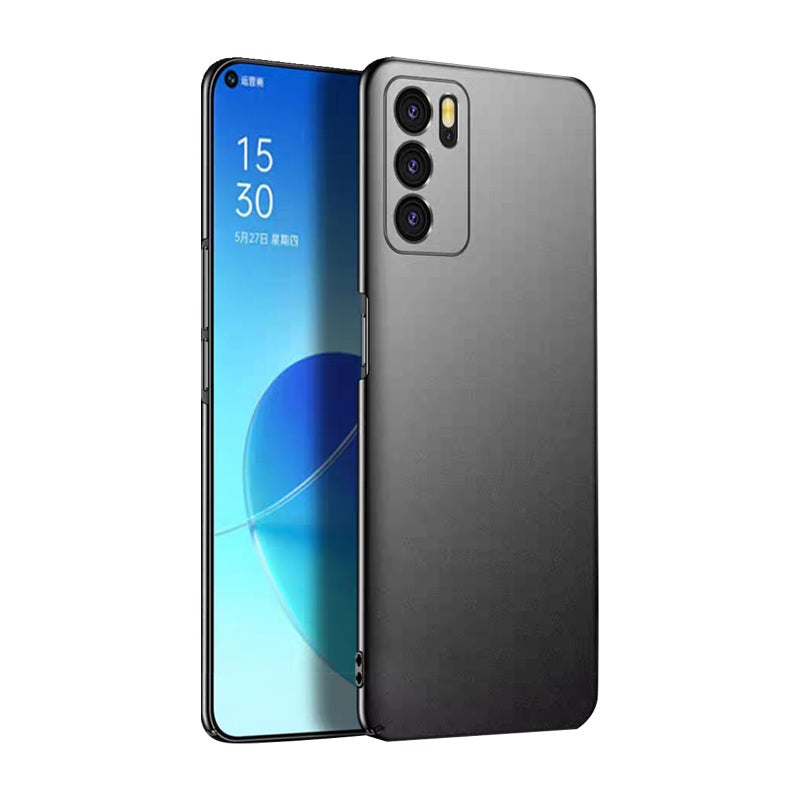 MuHadJiya Slim Phone Case Cover Compatible with Oppo Reno 6 Pro AntiScratch for Oppo Reno 6 ProBlack - Image 1