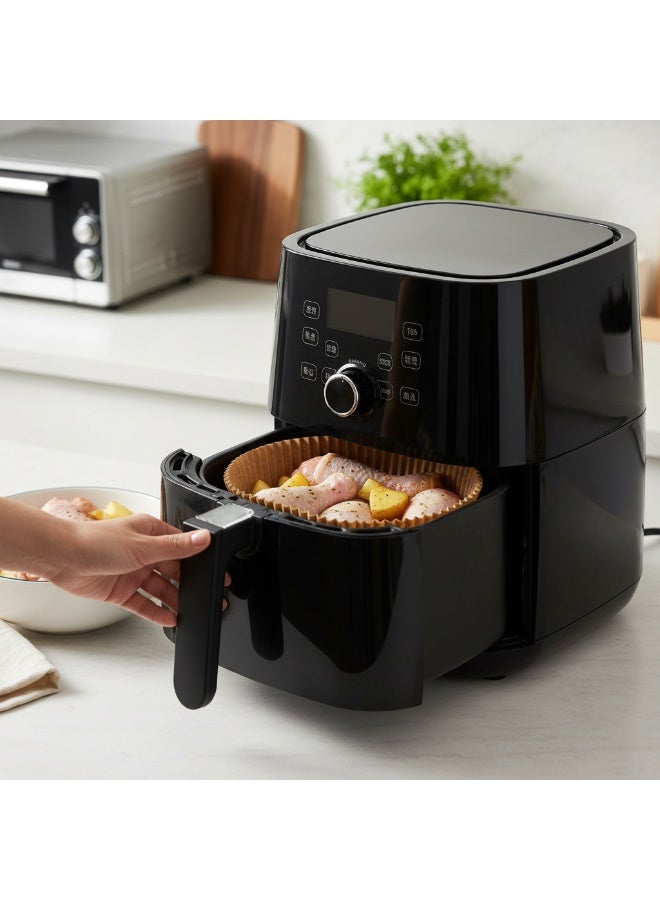 شفاء الحياة ورق دائري للفرن الهوائي مقاوم للحرارة العالية يمتص الزيت ويمنع الالتصاق 100 قطعة عبوة عالمية لعشاق الخبز العائلي وخبراء المطبخ - Image 2