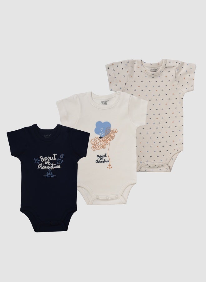 جونيور بادي سوت قطن عبوة 3 قطع بيبي للجنسين - Image 1